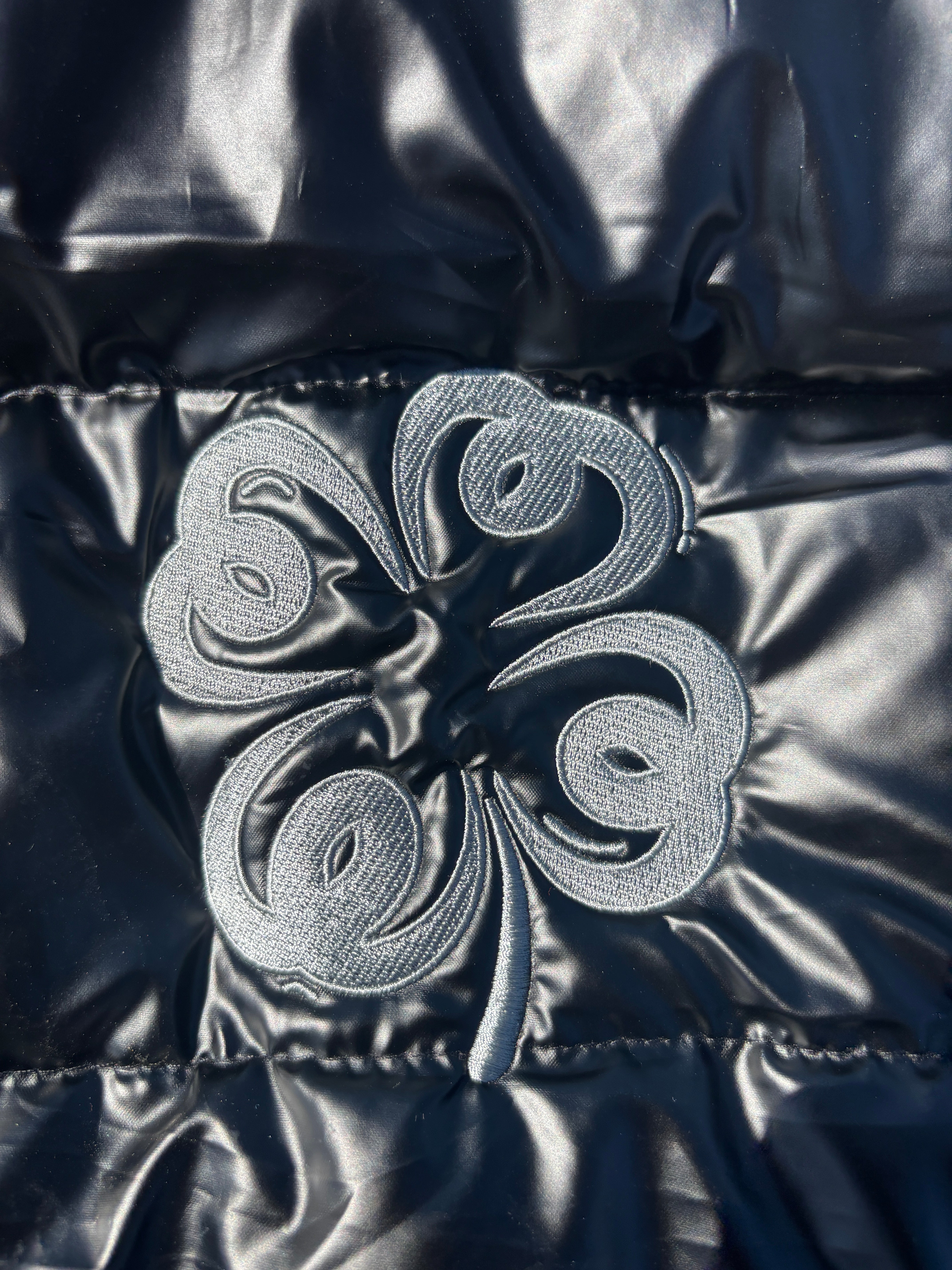 Black Shiny Puffer - Vest